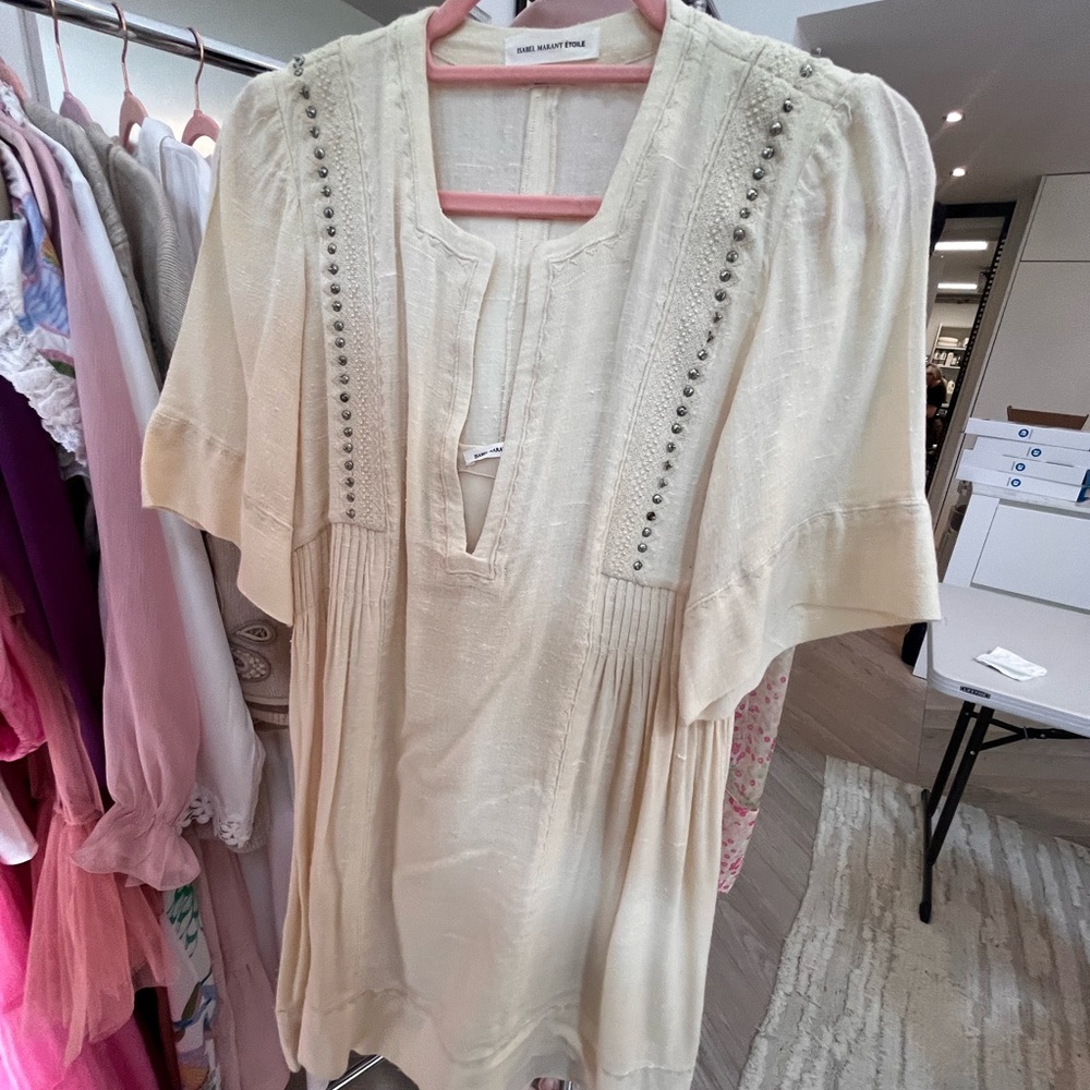 Isabel Marant Beige Embellished Blouse